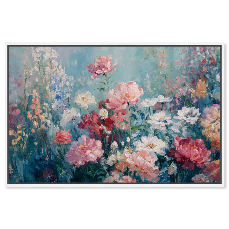 «Hazy Meadow III», reproduction d'art sur toile par Art Remedy, Cadre blanc, H 36 po x l 54 po