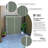 Absco EZI Slider 5' W x 3' D Metal Galvanized Steel Weather Resistant Storage Shed Pale Eucalypt-103557176