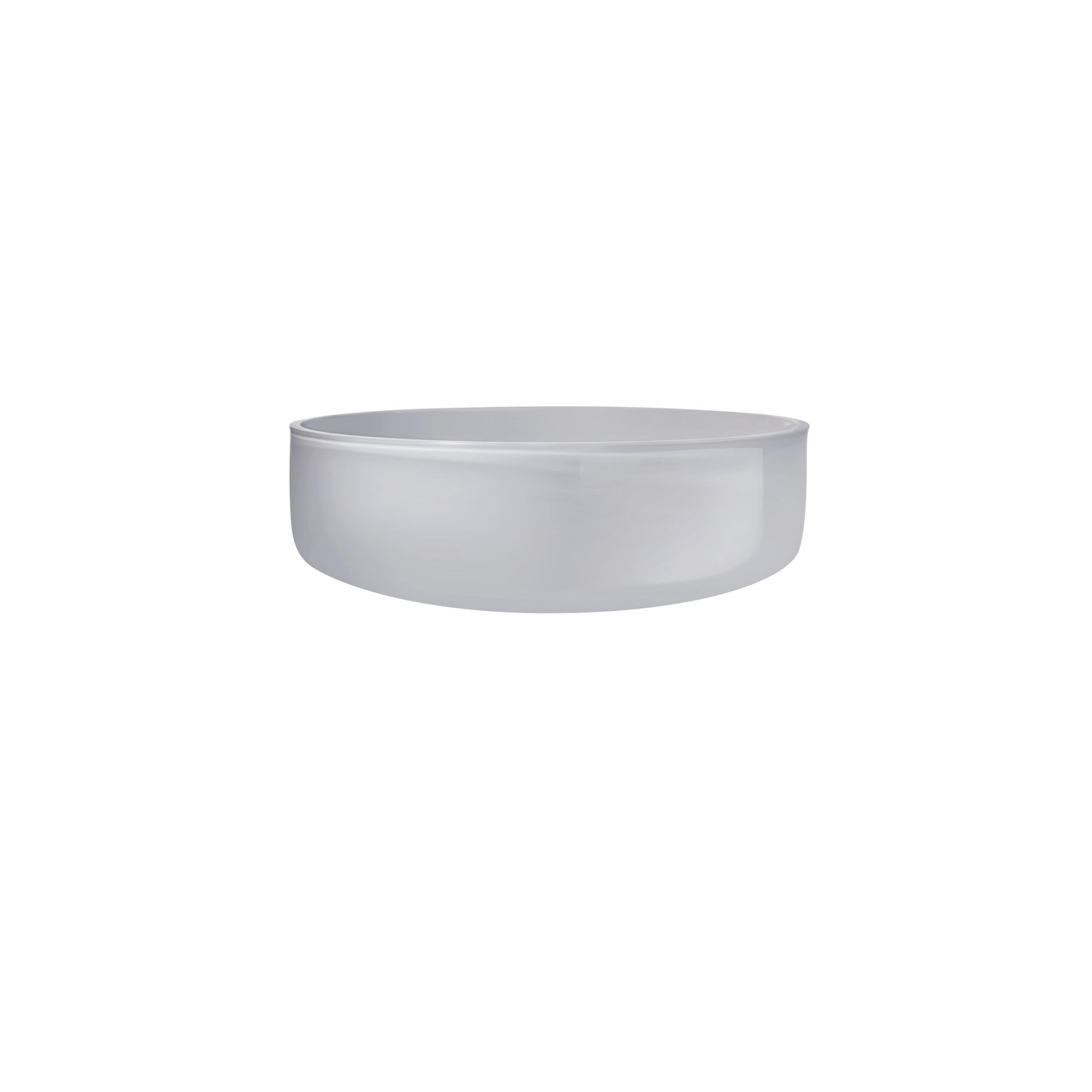 Midnight Lead Free Crystal Serving Bowl, Opal Gray, 3.15" H x 8.62" W x 8.62" D