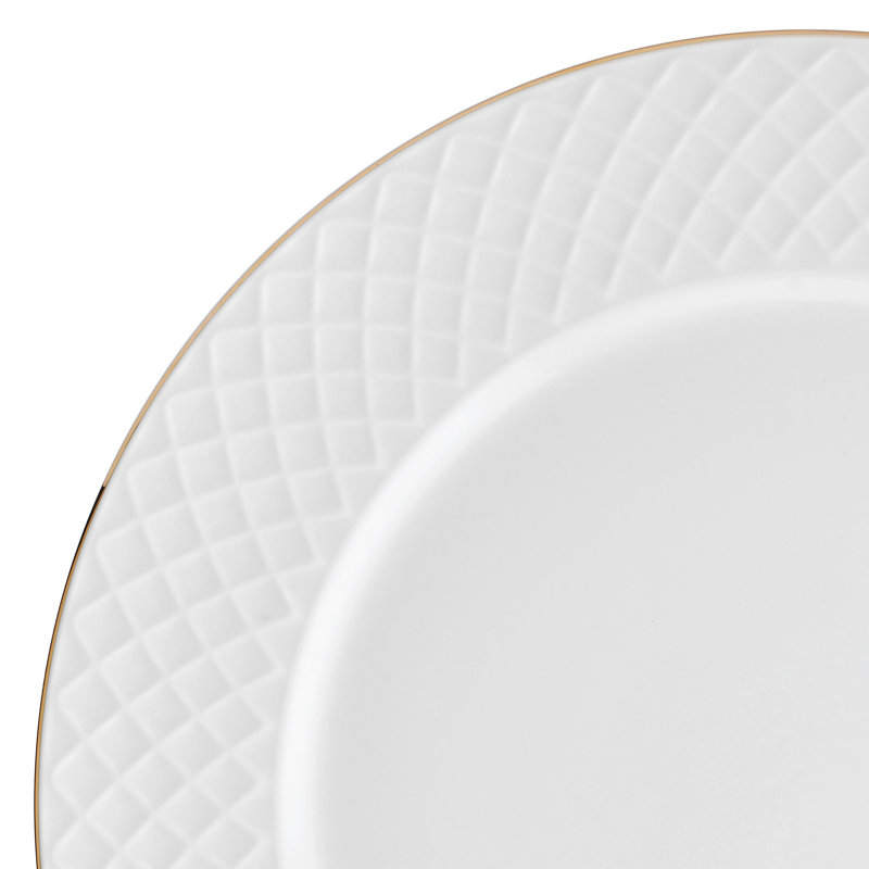 Trellis Gold 12-Pc Dinnerware Set, Service For 4