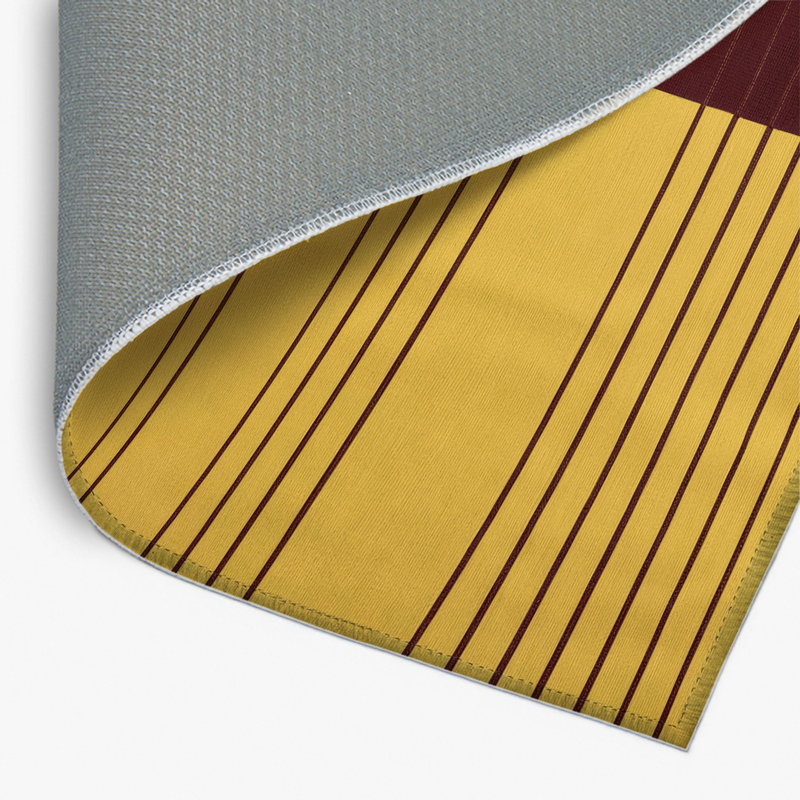 Tapis intérieur / extérieur brun HorizontalStripes, Rectangulaire 8 pi x 10 pi