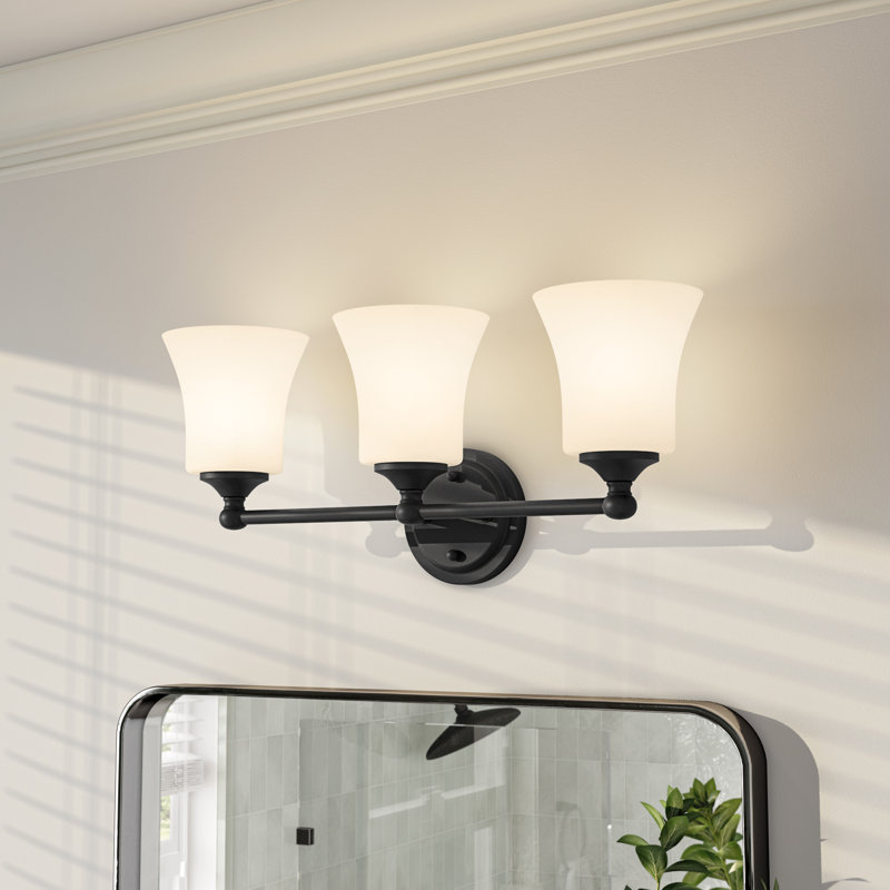 Éclairage pour meuble-lavabo à intensité variable Alies, Noir mat, 2,  H 9,5 po x l 13,25 po x P 6,5 po
