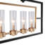 Lustre rectangulaire 6 lumières pour îlot de cuisine