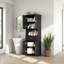 Armoire de salle de bain haute avec quatre portes, grand espace de rangement ouvert, armoire de rangement supérieure
