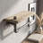 Industrial Wood and Metal Wall Shelf