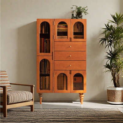 Bibliothèque en bois massif style français