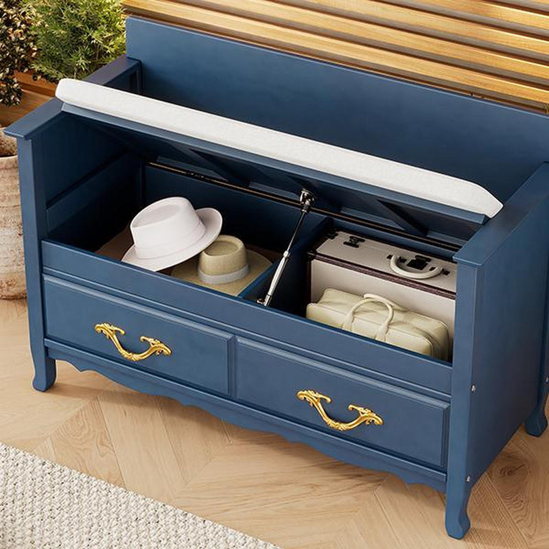 Shoe Bench With Removable Cushion - Thumbnail 3