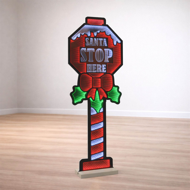Santa Stop Here Ekkolight 47"H