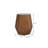 23" Brown Iron Hexagonal Pedestal End Table