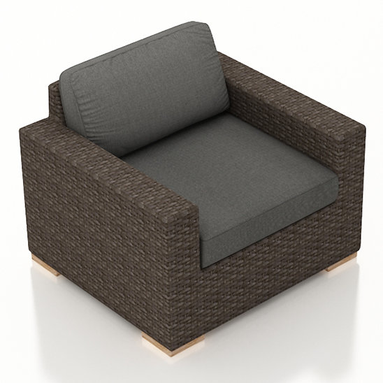 Arden Outdoor Lounge Chair, Canvas Charcoal Sunbrella® Canvas