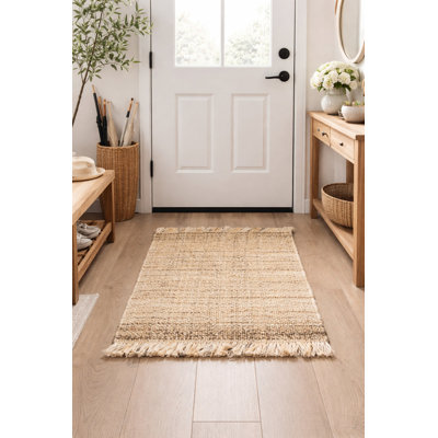 Tapis moderne en jute tressé à la main 2 x 3