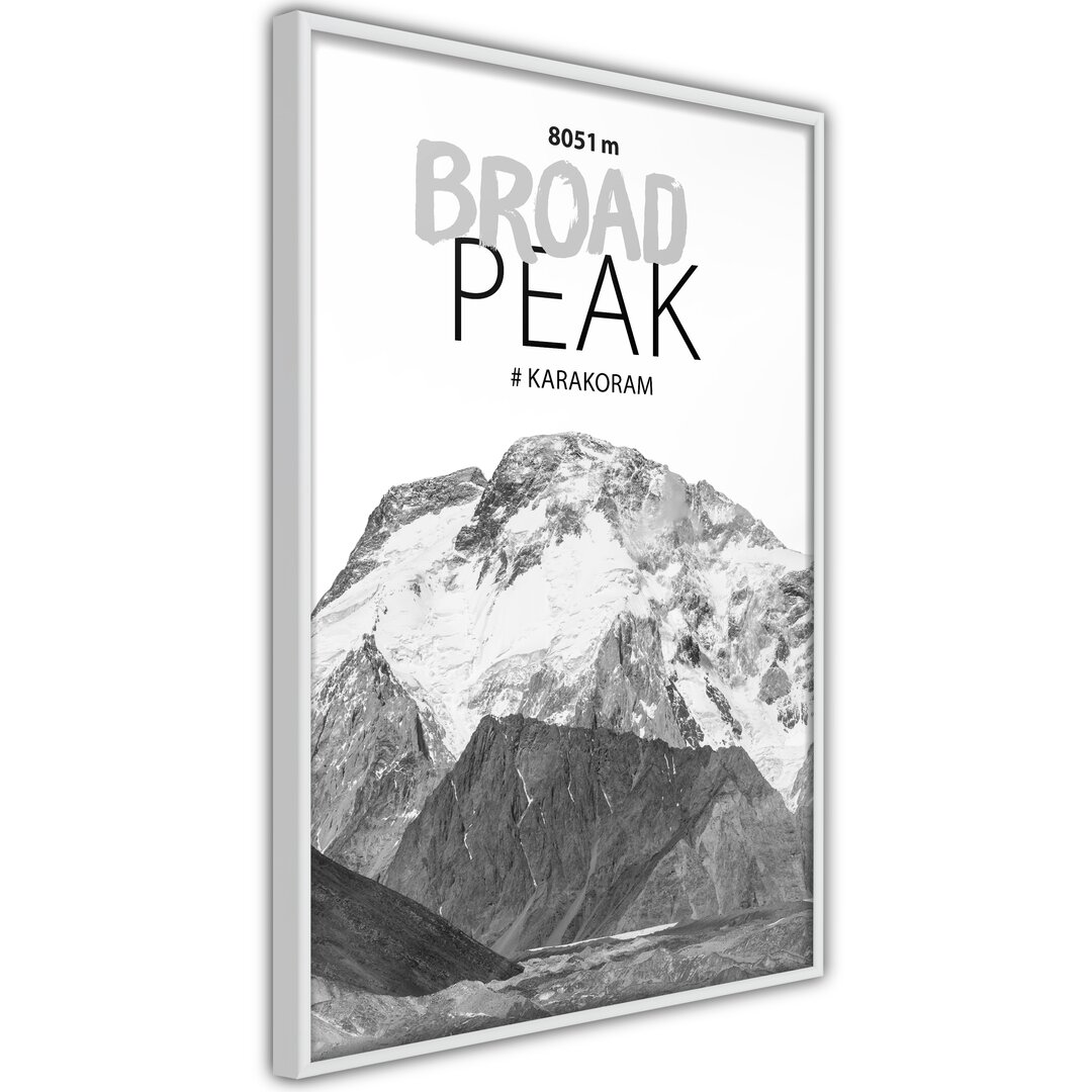 Gerahmter Grafikdruck Peaks of the World: Broad Peak