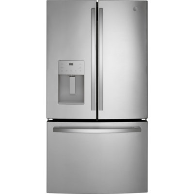 GE Energy Star 20.6 Cu Ft Fingerprint Resistant Counter Depth French Door Refrigerator -  GYE21JYMFS