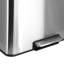 60 Litre Dual Compartment Stainless Steel Step Bin, Slow Close Lid, Recycle/waste