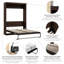 Lit escamotable mural peu encombrant Arlex pour chambre d'amis ou bureau personnel-474272914-474272915