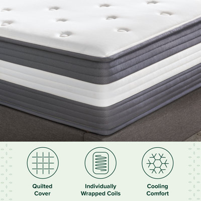 Zinus 10" Plush Cooling Gel Hybrid Mattress