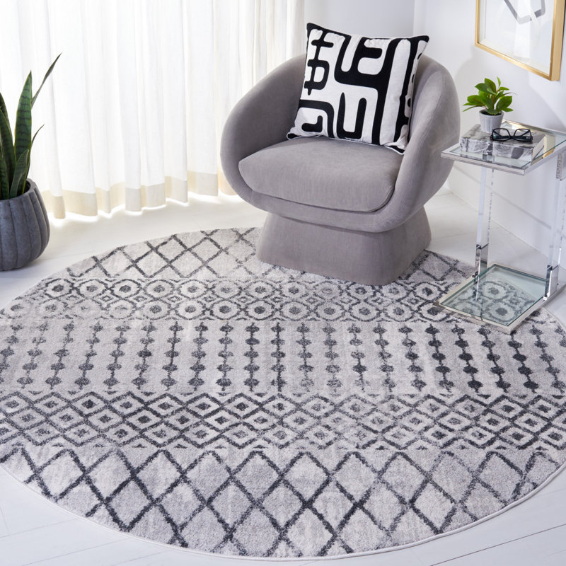 Toscana Performance Geometric Rug, Round 6'7"