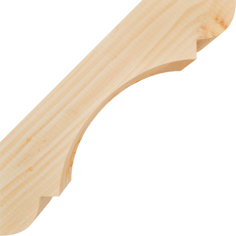 Attelle de genou olympique, Sapin de Douglas, H 14 po x l 3,5 po x P 14 po, Attelle lisse