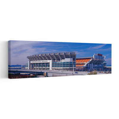 Cleveland Browns Stadium Cleveland OH by Jack Krawczyk - Wrapped Canvas Panoramic Print