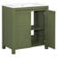 Meuble-lavabo de ferme 30 po avec lavabo en céramique, porte à fermeture en douceur, tablette réglable, armoire de rangement, structure en bois moderne, conception spacieuse et surface facile à nettoyer-117193810