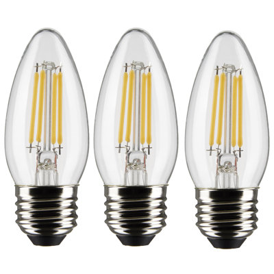4 ampoules DEL B11 de 4 W à culot moyen, 90 IRC, 120 V, paquet de 3