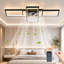 Ventilateur de plafond à DEL 35,43 "réversible à 7 pales avec lumière et télécommande