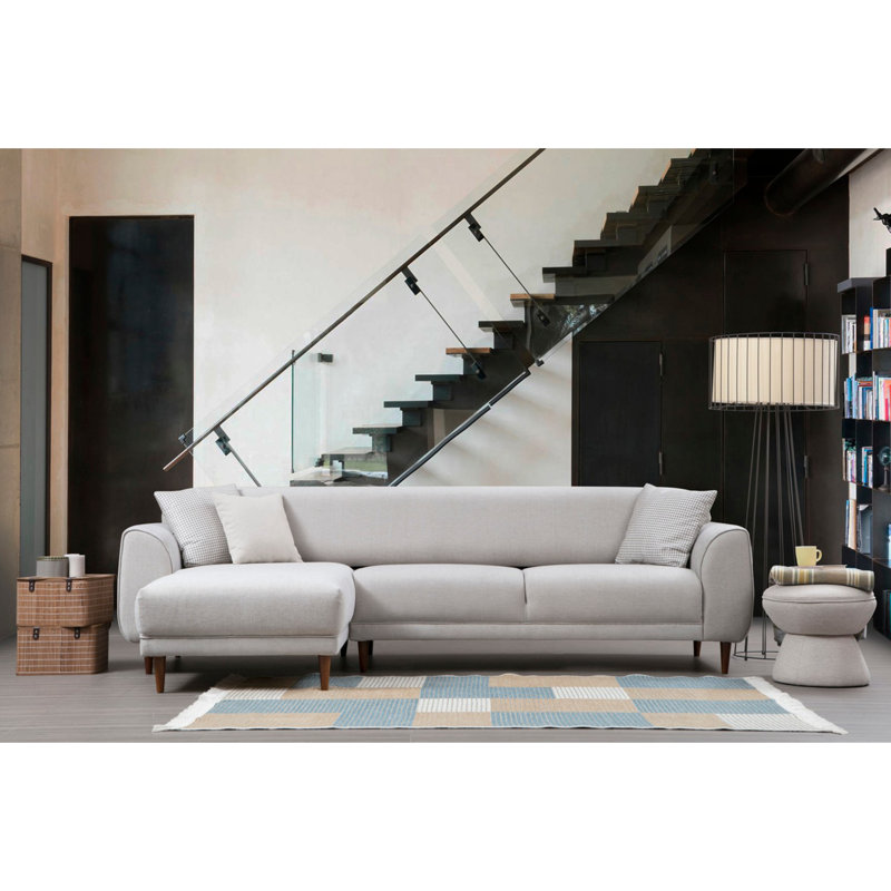 Toscano 4 Seater Sofa & Chaise, White, Left Hand Facing