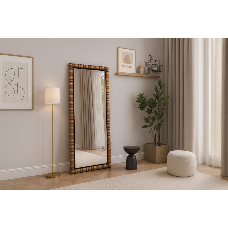Miroir décoratif Aubrey, 65 po x 29 po, Brun