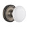White Porcelain Interior Mortise Door Knob with Classic Rosette