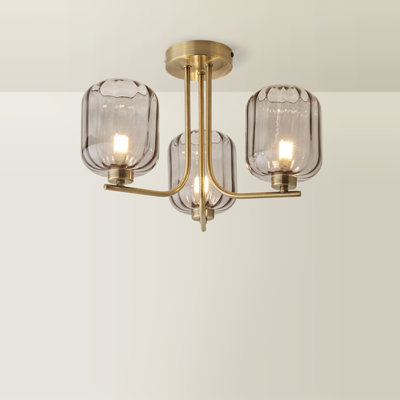Amelie Glass Semi Flush Mount
