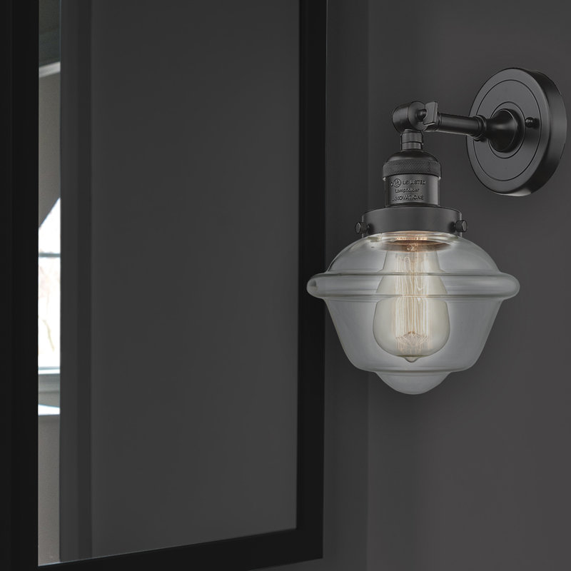 Applique murale de salle de bain 1 lumière à intensité variable Gaspard, Ampoule DEL 6 watts Vinage, Transparent