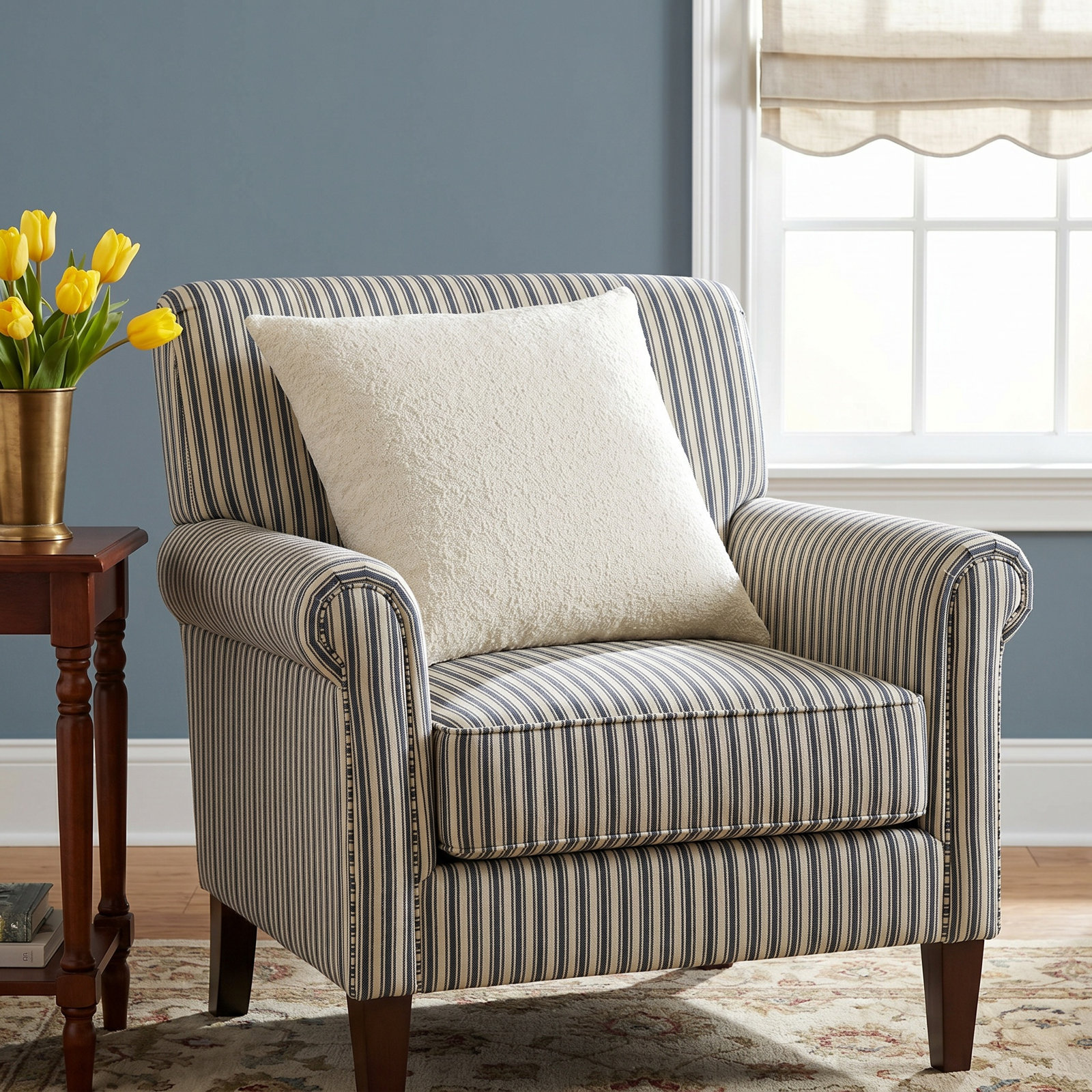 Ellender Accent Throw Pillow with Fill, 18" x 18", Down