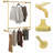 Wall Mounted Garment Rack, Gold Clothes Rack