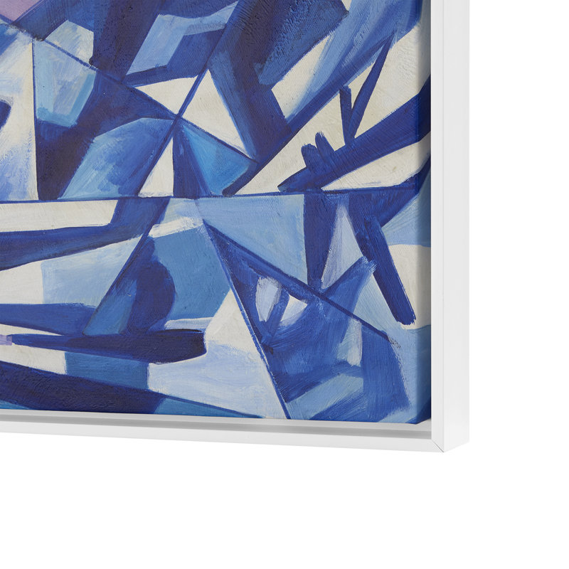 Asha Framed Canvas, Blue