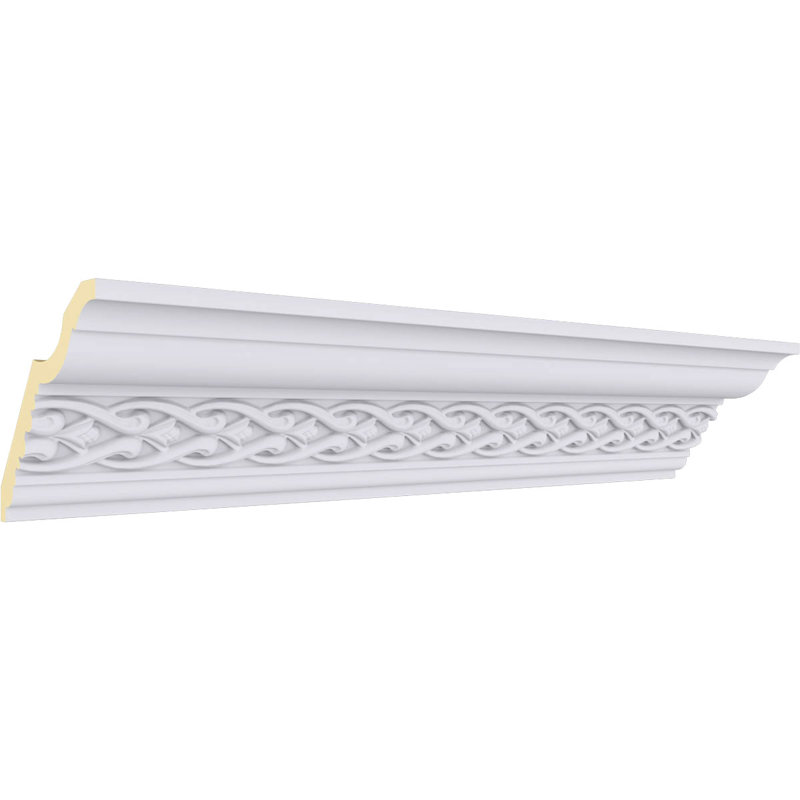 H 3 1/2 po x P 3 5/8 po x F 5 1/8 po x L 94 1/2 po, (répétition 1 3/8 po), moulure couronnée Landon