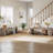 Rustic Entryway Bench With Storage, Arc-Shaped Shoe Bench For Hallway-901703353
