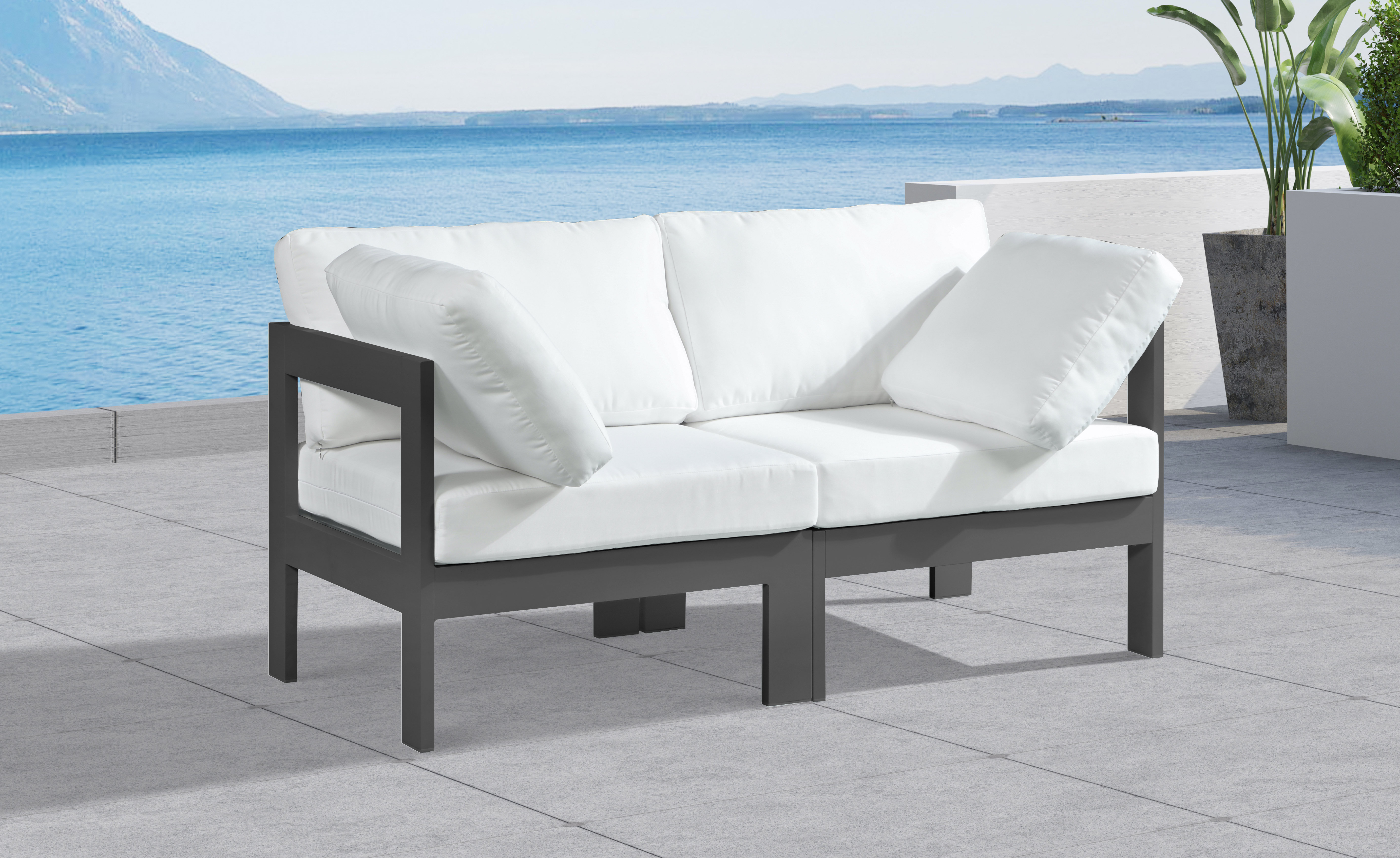 Ebern Designs Kylis 60" Wide Outdoor Loveseat with Cushions - Wayfair ...