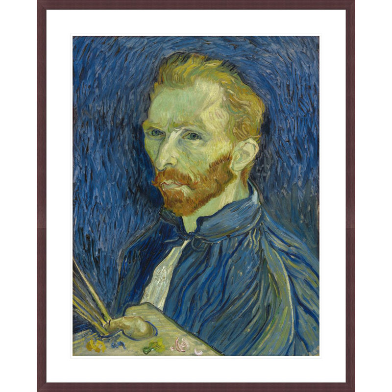 Autoportrait par Vincent van Gogh, impression giclée sur cadre, H 41,23 po x l 33,5 po
