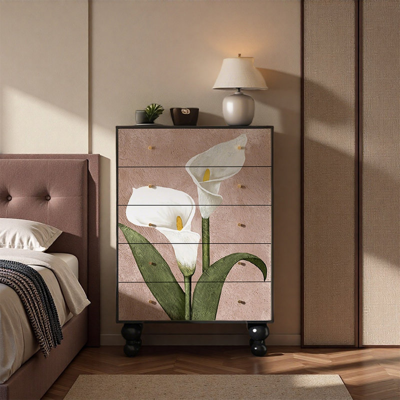 Armoire décorative sophistiquée à cinq tiroirs
