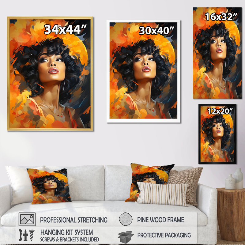 Jazz African American Portrait I_African American Canvas Prints, H 20 po x l 12 po x P 1 po