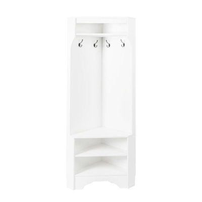 Hall Tree With Shoe Storage Bench Entryway Corner Cabinet With Coat Rack