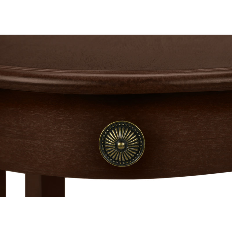 Table d'appoint transitionnelle en brun, côté à 2 niveaux pour la table à usage domestique, couleur, avec chambre de rangement et salon