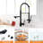 Kitchen Sink Faucet Pull-Down - Black, Single Handle, Ceramic Filler, Strong Structure High Pull Down , Luxury Style