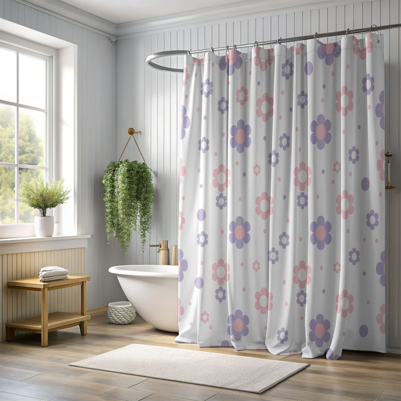Rideau de douche Lavender Calm - Premium 119, H 74 po x l 71 po
