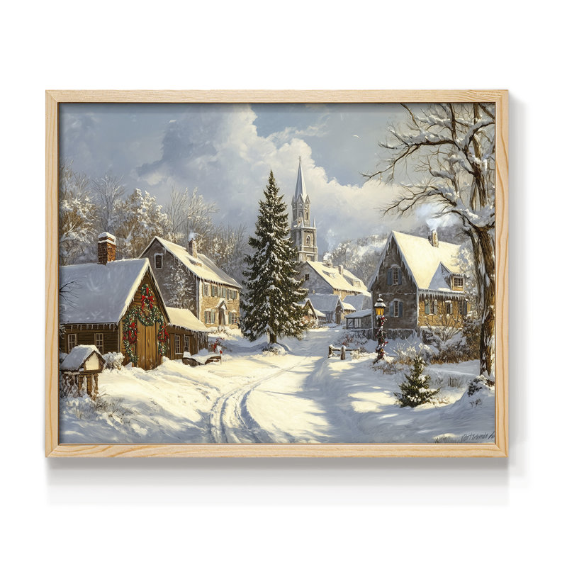 Chirstmas Art-CCXCV -Framed Print - Restickable, H 11 po x l 14 po, Naturel