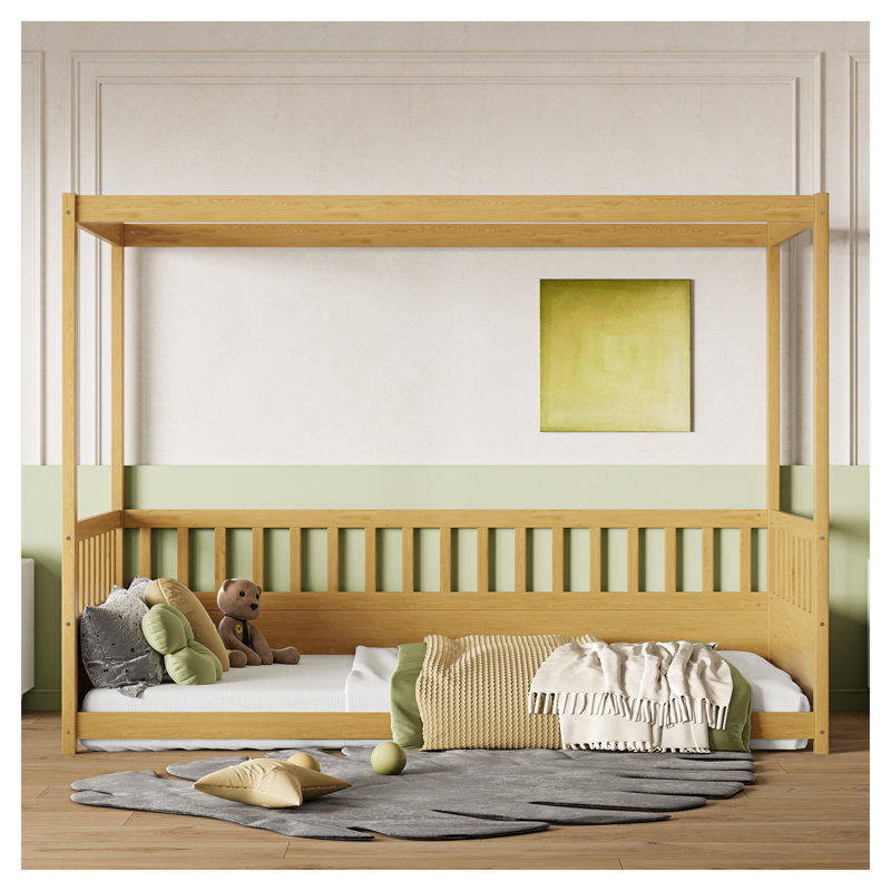 Lit simple simple Montessori, Lit simple, Brun