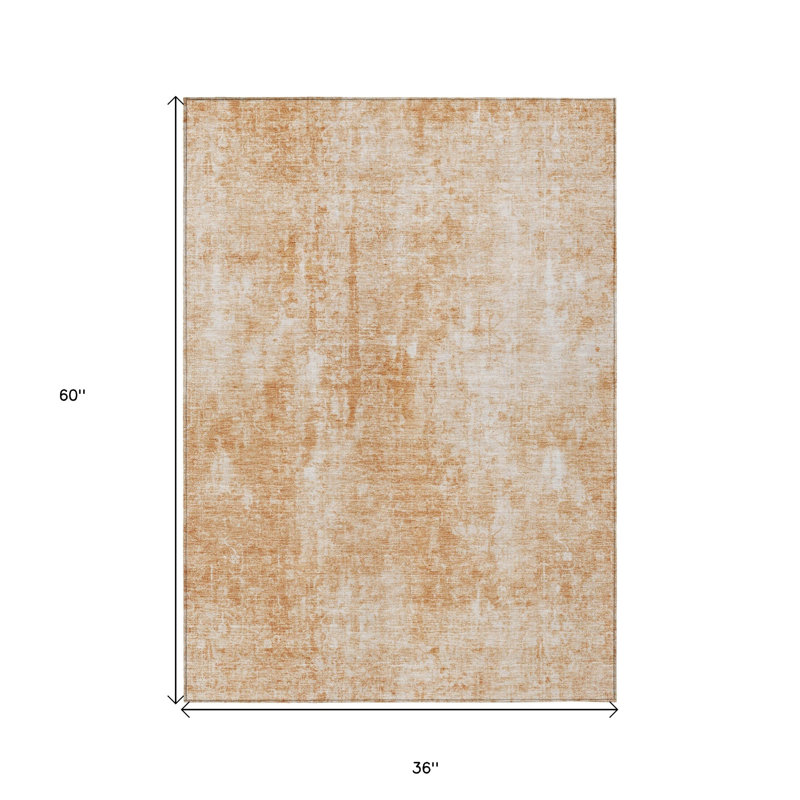 Tapis d'extérieur lavable en cuivre terre cuite 3 pi x 5 pi, Rectangle 3' X 5'