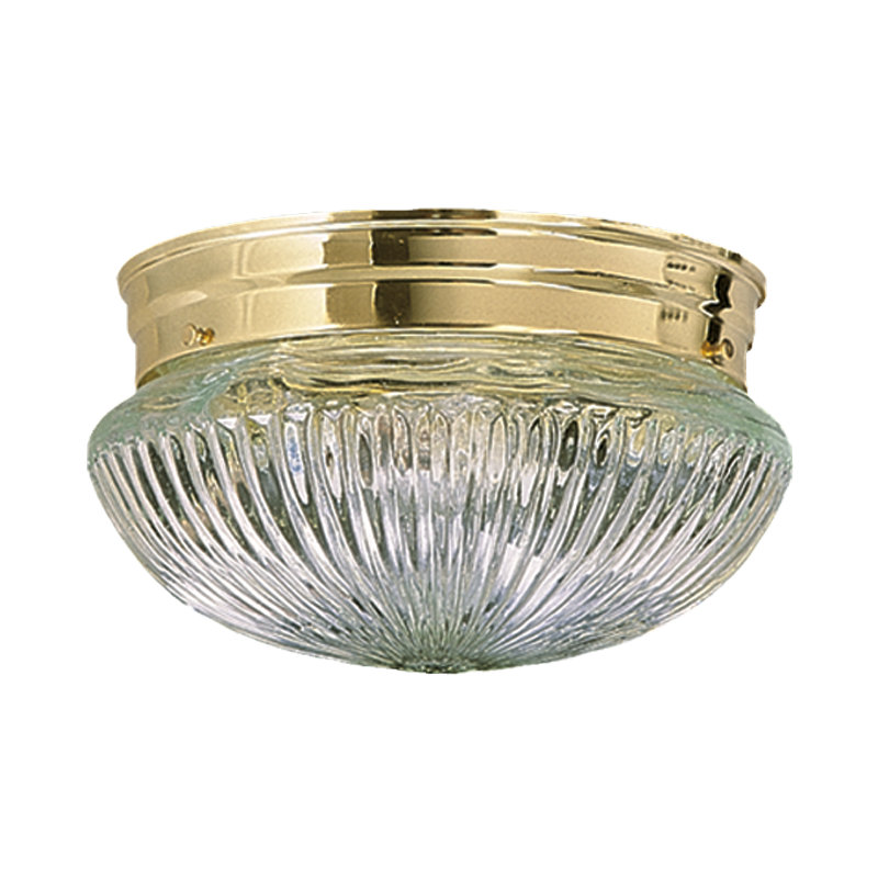 Plafonnier encastré bol 1 lumière Lujan, Nickel satiné, H 5 po x l 7,5 po