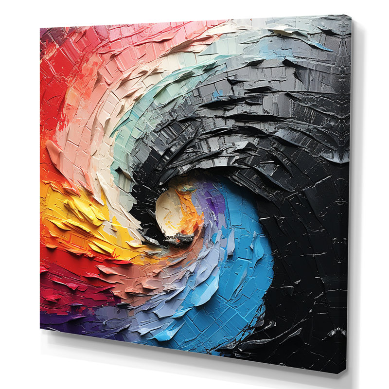 Minimalisme arc-en-ciel, rêves prismatiques - art mural arc-en-ciel, H 36 po x l 36 po x P 1,5 po, Toile tendue