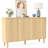 59.74" Modern Walnut Buffet Sideboard Cabinet With Storage-1892917572